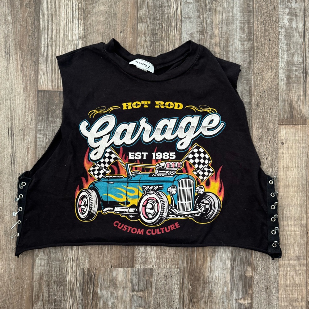 Hot Rod Garage Crop T-Shirt